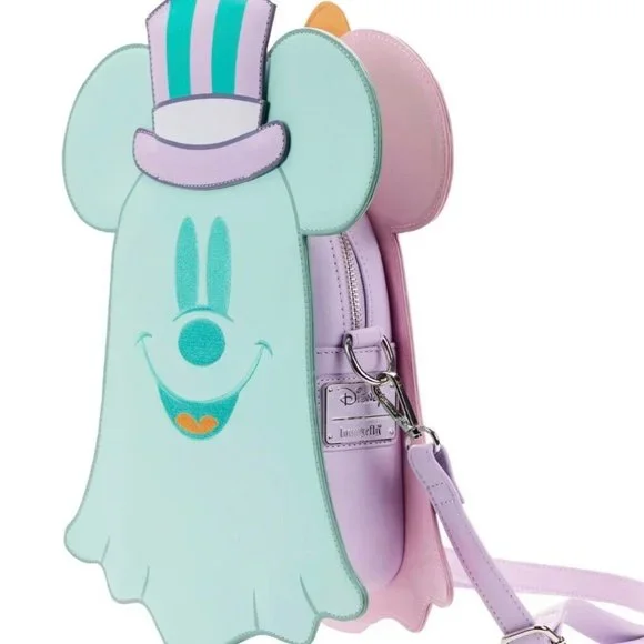 Loungefly Mint Pastel Disney Character Print Crossbody with Pink Plaque Loungefly Disney Mickey & Friends Tennis Sling Crossbody Bag  main image 4